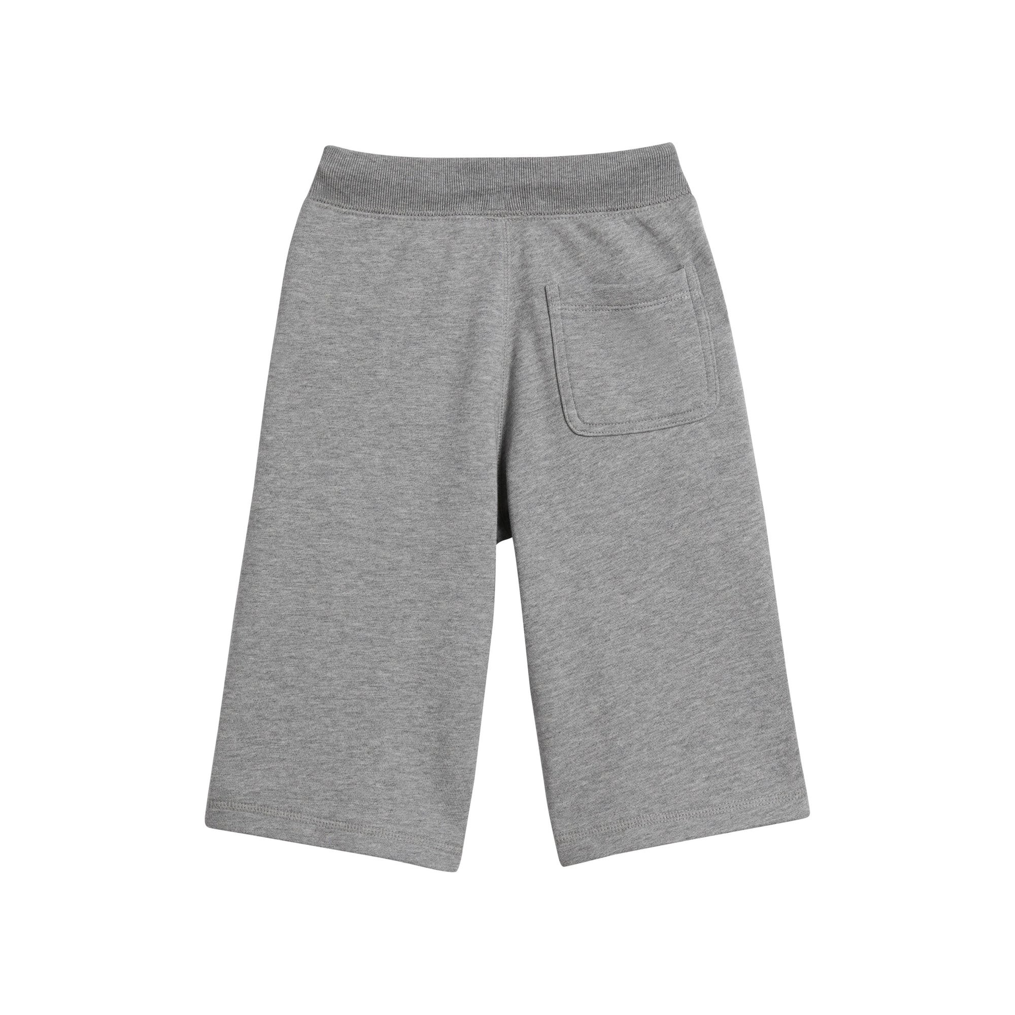 GREY MELANGE Short en coton à cordon de serrage avec appliqué logo