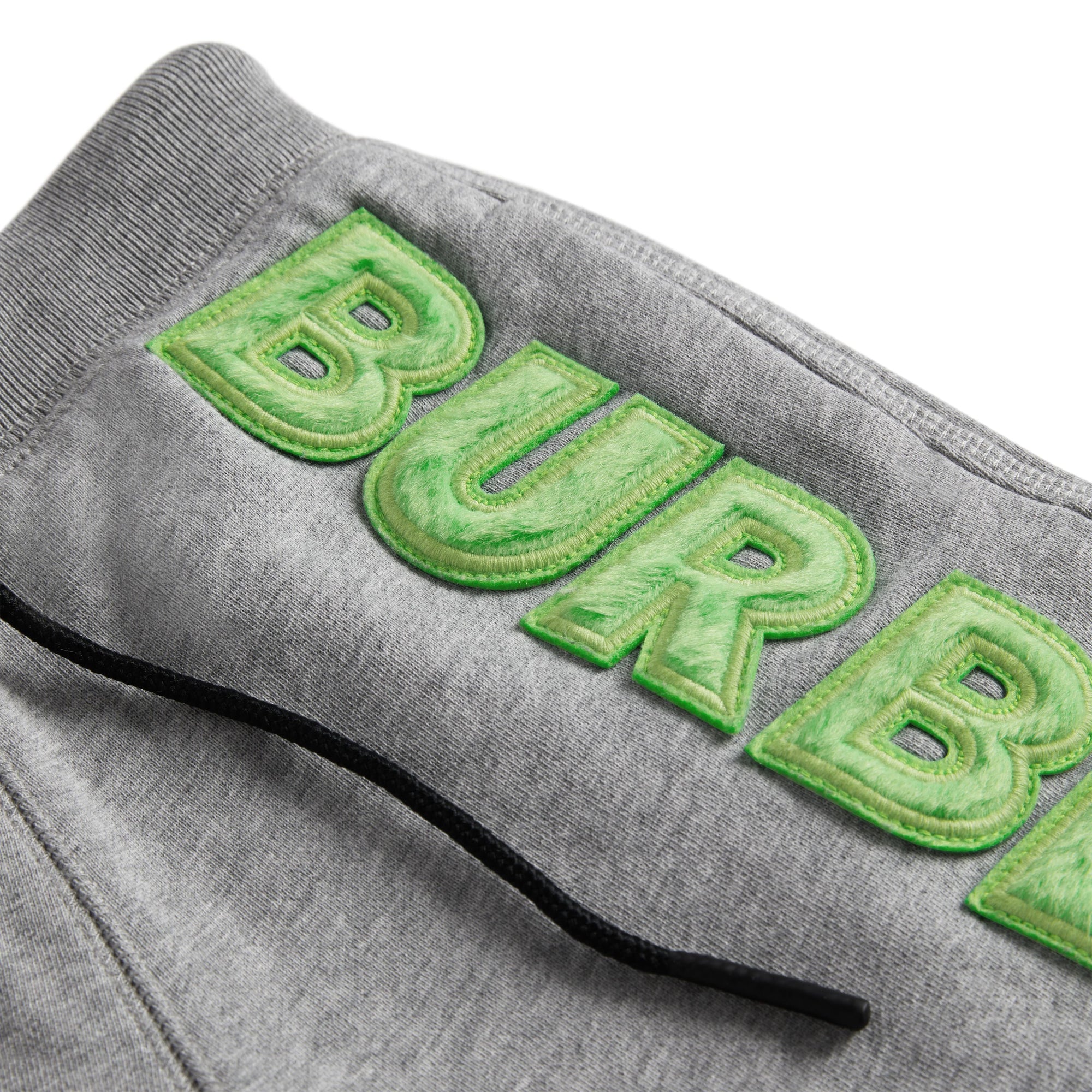 GREY MELANGE Short en coton à cordon de serrage avec appliqué logo