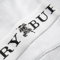 WHITE Robe polo en coton à détails contrastants et logo
