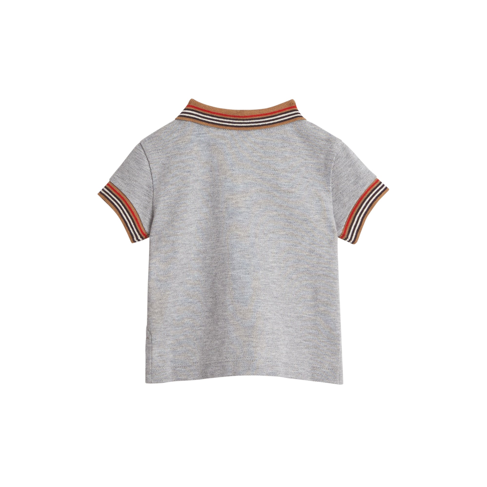 GREY MELANGE Polo en coton à rayures iconiques