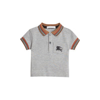 GREY MELANGE Polo en coton à rayures iconiques