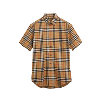ANTIQUE YEL IP CHK Chemise à manches courtes avec motif Vintage check