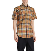 ANTIQUE YEL IP CHK Chemise à manches courtes avec motif Vintage check