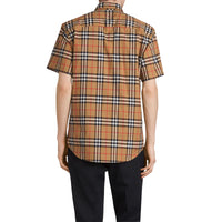 ANTIQUE YEL IP CHK Chemise à manches courtes avec motif Vintage check