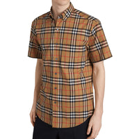 ANTIQUE YEL IP CHK Chemise à manches courtes avec motif Vintage check
