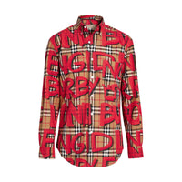 BRIGHT RED IP PAT Chemise à motif Vintage check et graffiti