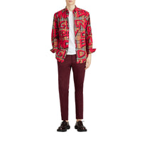 BRIGHT RED IP PAT Chemise à motif Vintage check et graffiti
