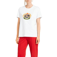 WHITE T-shirt en coton avec logo d'archive brodé