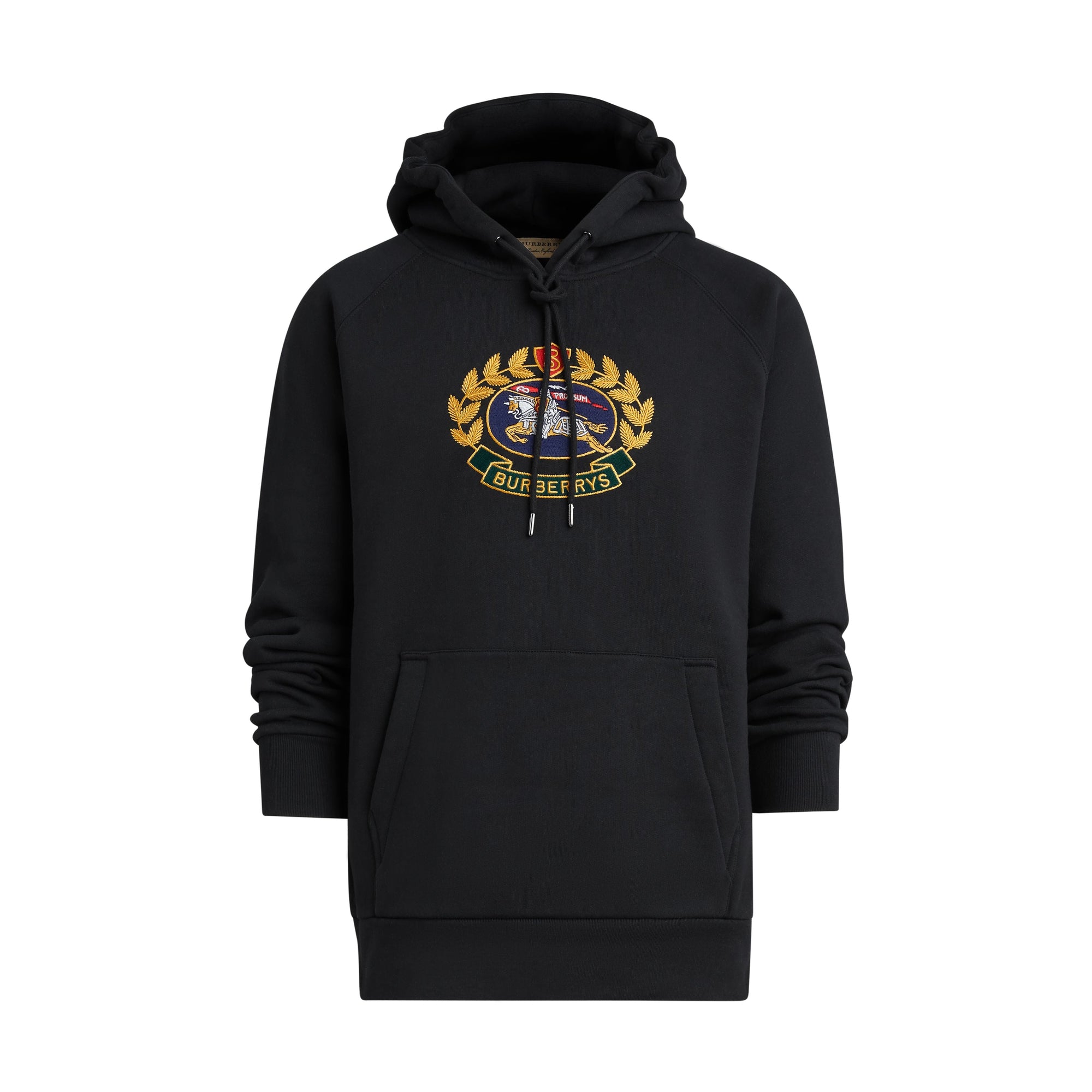 BLACK Sweat-shirt à capuche en jersey avec logo d'archive brodé