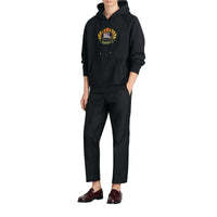 BLACK Sweat-shirt à capuche en jersey avec logo d'archive brodé