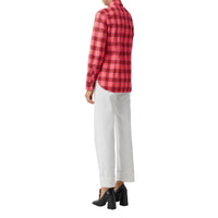 CORAL RED IP CHECK Chemise en coton à motif check