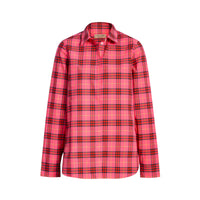 CORAL RED IP CHECK Chemise en coton à motif check