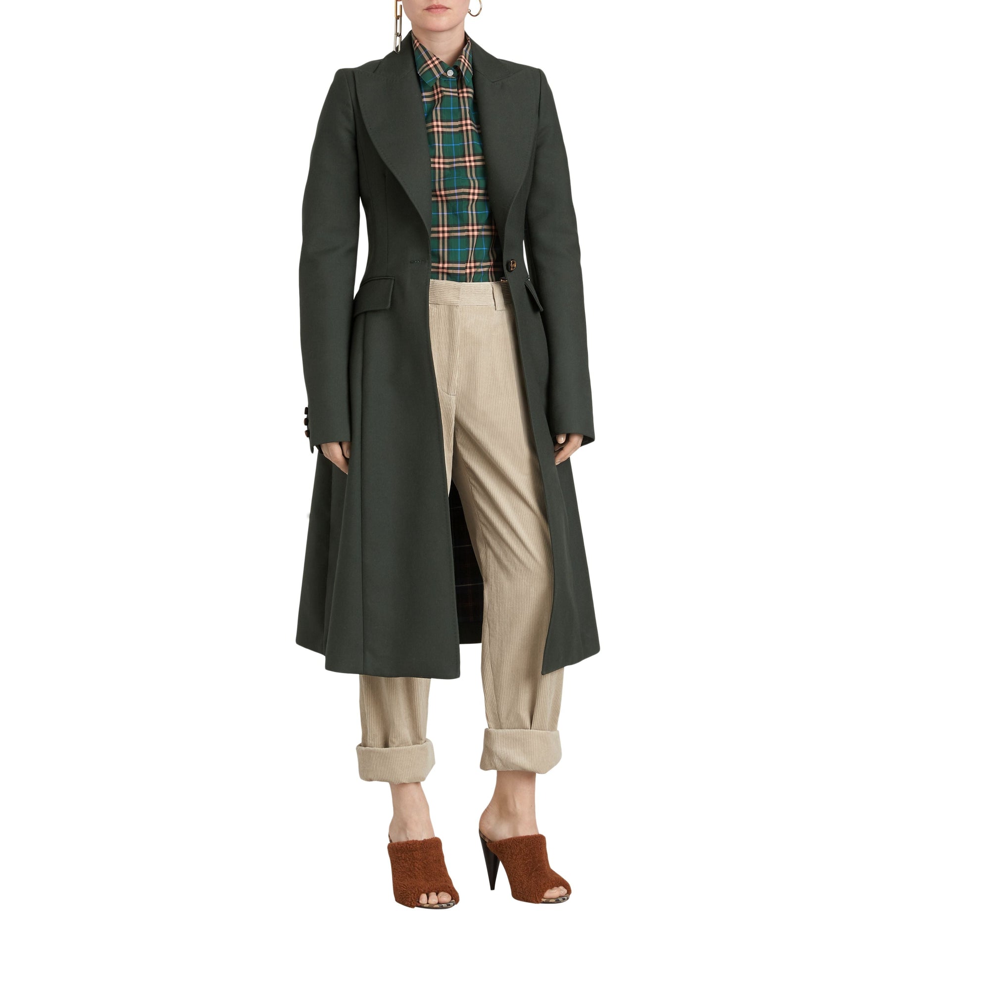 DARK FOREST GREEN CH Chemise en coton à motif check