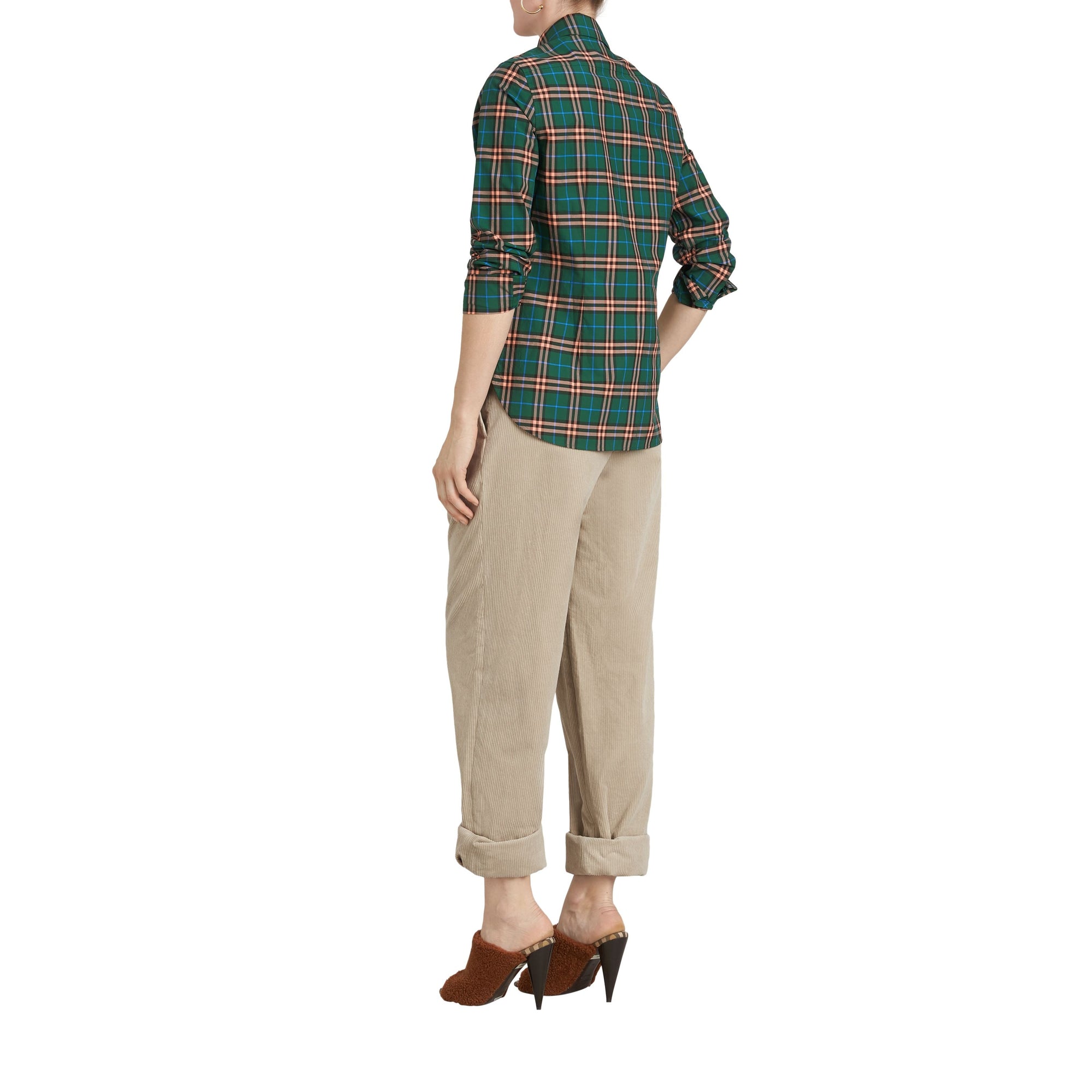 DARK FOREST GREEN CH Chemise en coton à motif check