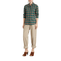 DARK FOREST GREEN CH Chemise en coton à motif check