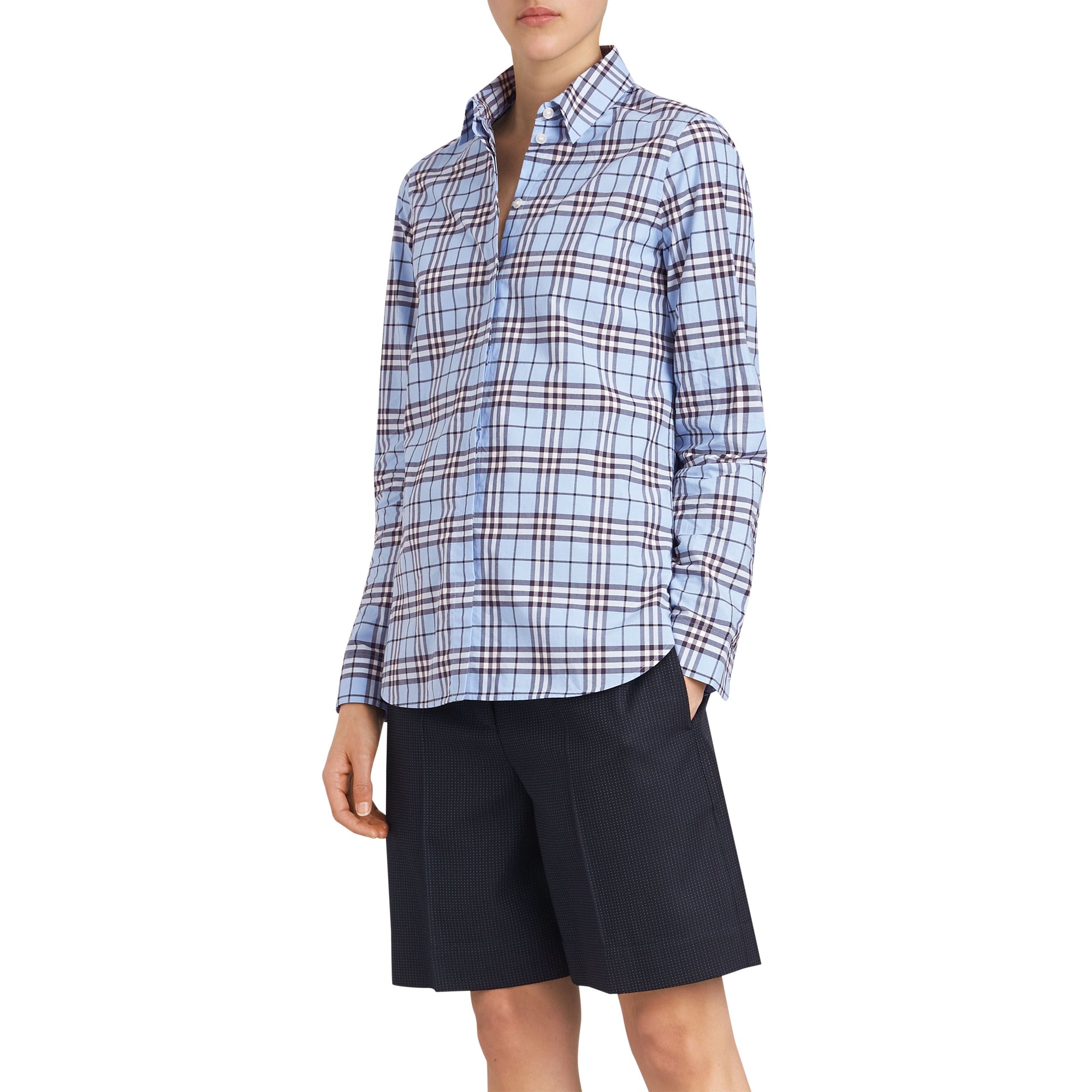 SKY BLUE IP CHK Chemise en coton à motif check