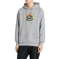 PALE GREY MELANGE Sweat-shirt à capuche en jersey avec logo d'archive brodé