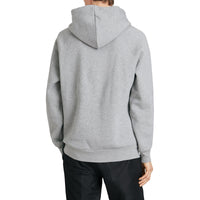PALE GREY MELANGE Sweat-shirt à capuche en jersey avec logo d'archive brodé