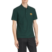 DARK FOREST GREEN Polo en piqué de coton avec logo d'archive