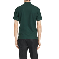 DARK FOREST GREEN Polo en piqué de coton avec logo d'archive