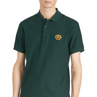 DARK FOREST GREEN Polo en piqué de coton avec logo d'archive