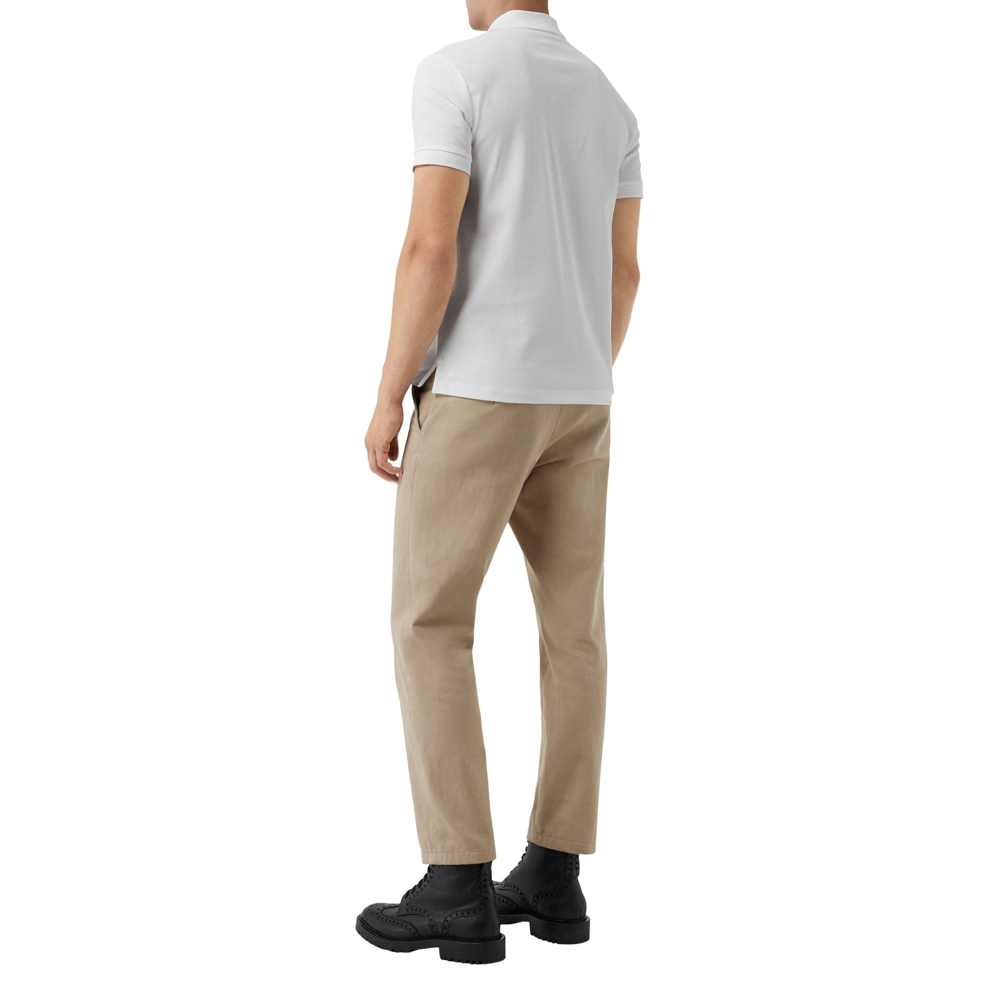 WHITE Polo en piqué de coton avec logo d'archive