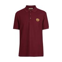 BURGUNDY Polo en piqué de coton avec logo d'archive