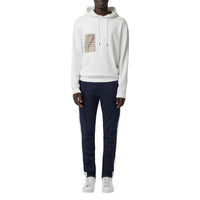 NAVY Pantalon à cordon de serrage en coton mélangé rayé sportswear