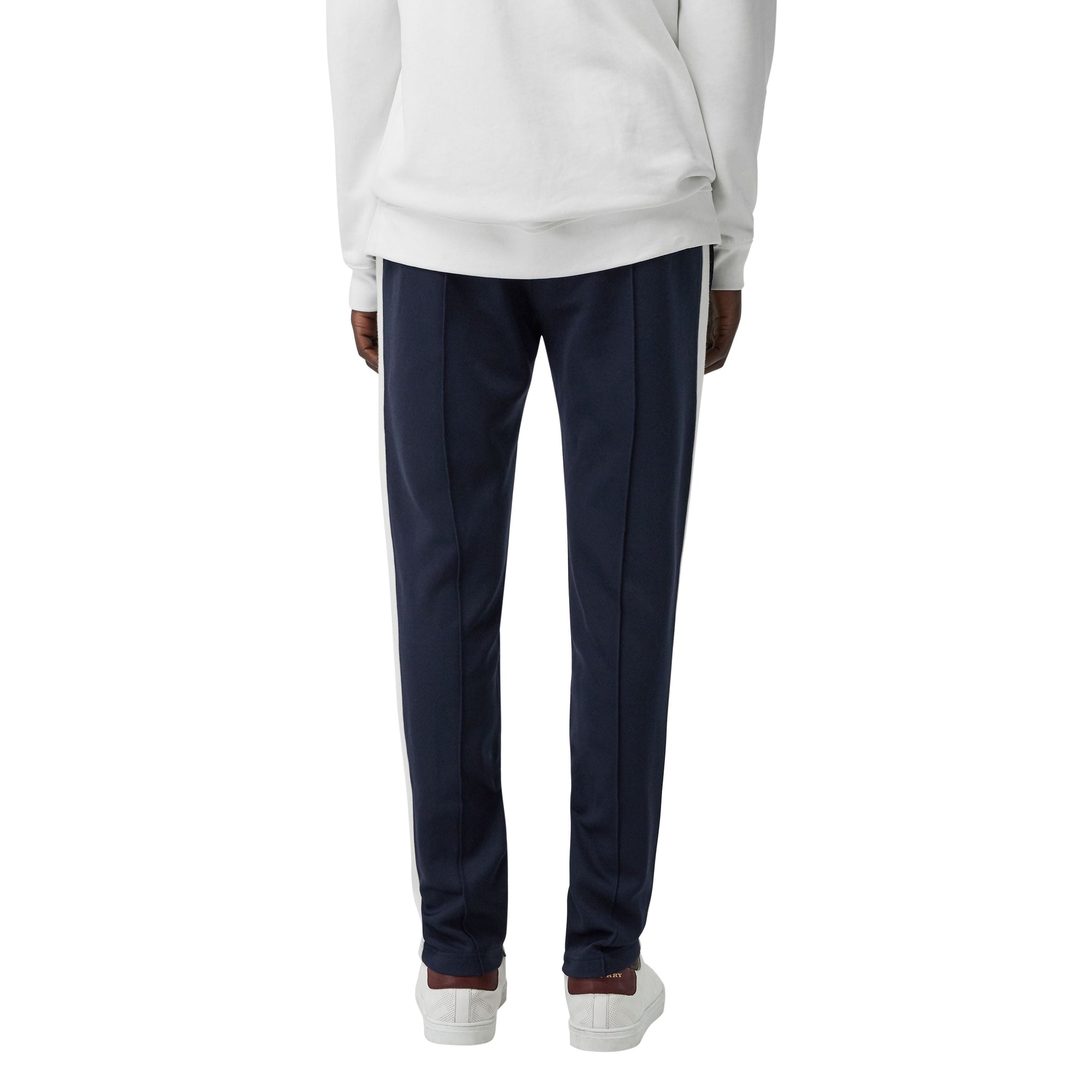 NAVY Pantalon à cordon de serrage en coton mélangé rayé sportswear