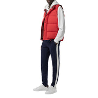 NAVY Pantalon à cordon de serrage en coton mélangé rayé sportswear