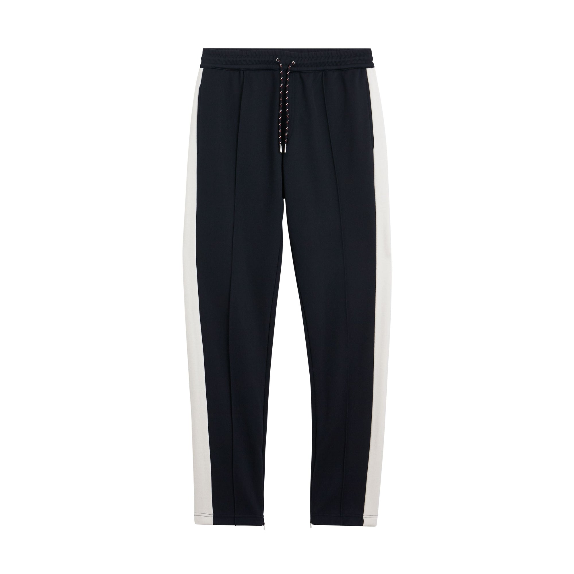 NAVY Pantalon à cordon de serrage en coton mélangé rayé sportswear