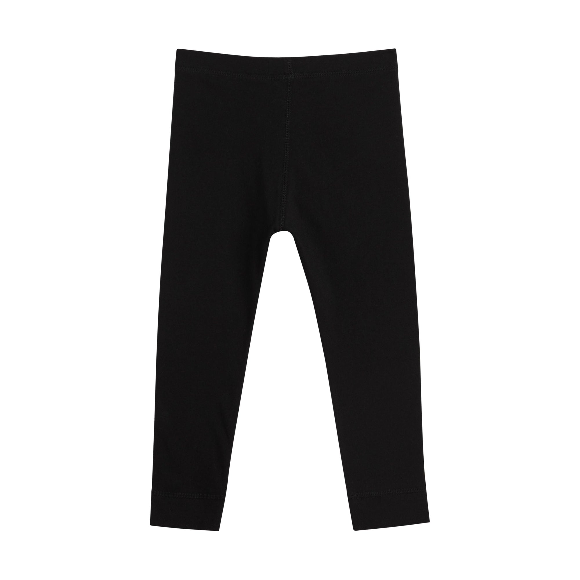 BLACK Legging en coton extensible avec logo