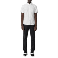 Chemise oxford en coton à manches courtes - Blanc