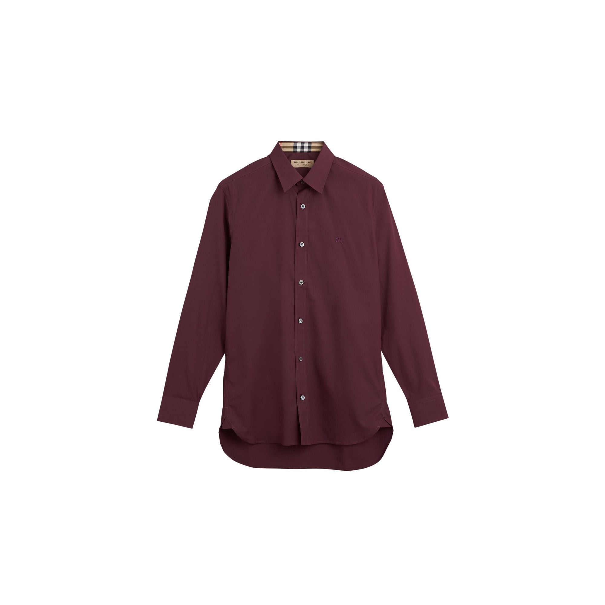 OXBLOOD Chemise en popeline de coton extensible avec poignets à motif check