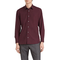OXBLOOD Chemise en popeline de coton extensible avec poignets à motif check