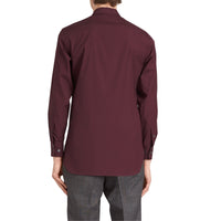 OXBLOOD Chemise en popeline de coton extensible avec poignets à motif check