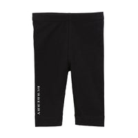 BLACK Legging en coton extensible avec logo
