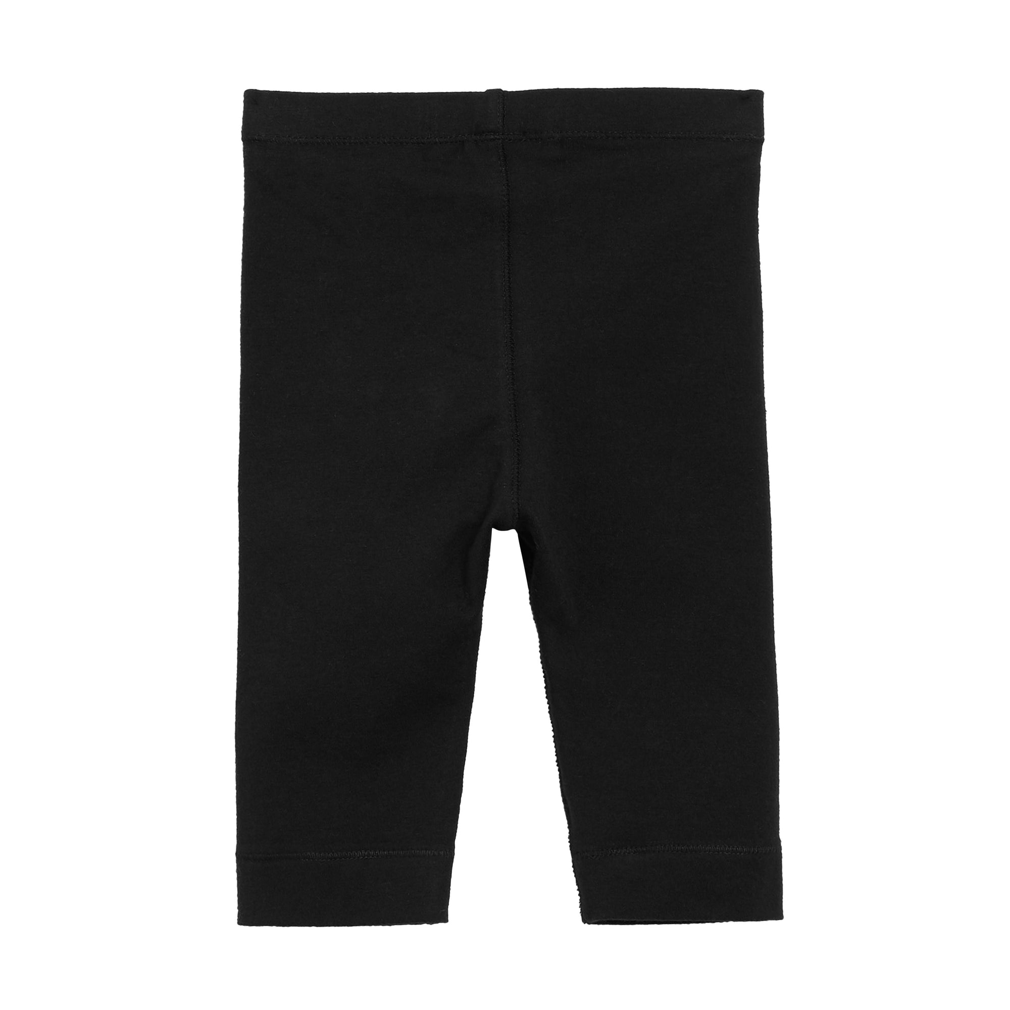 BLACK Legging en coton extensible avec logo