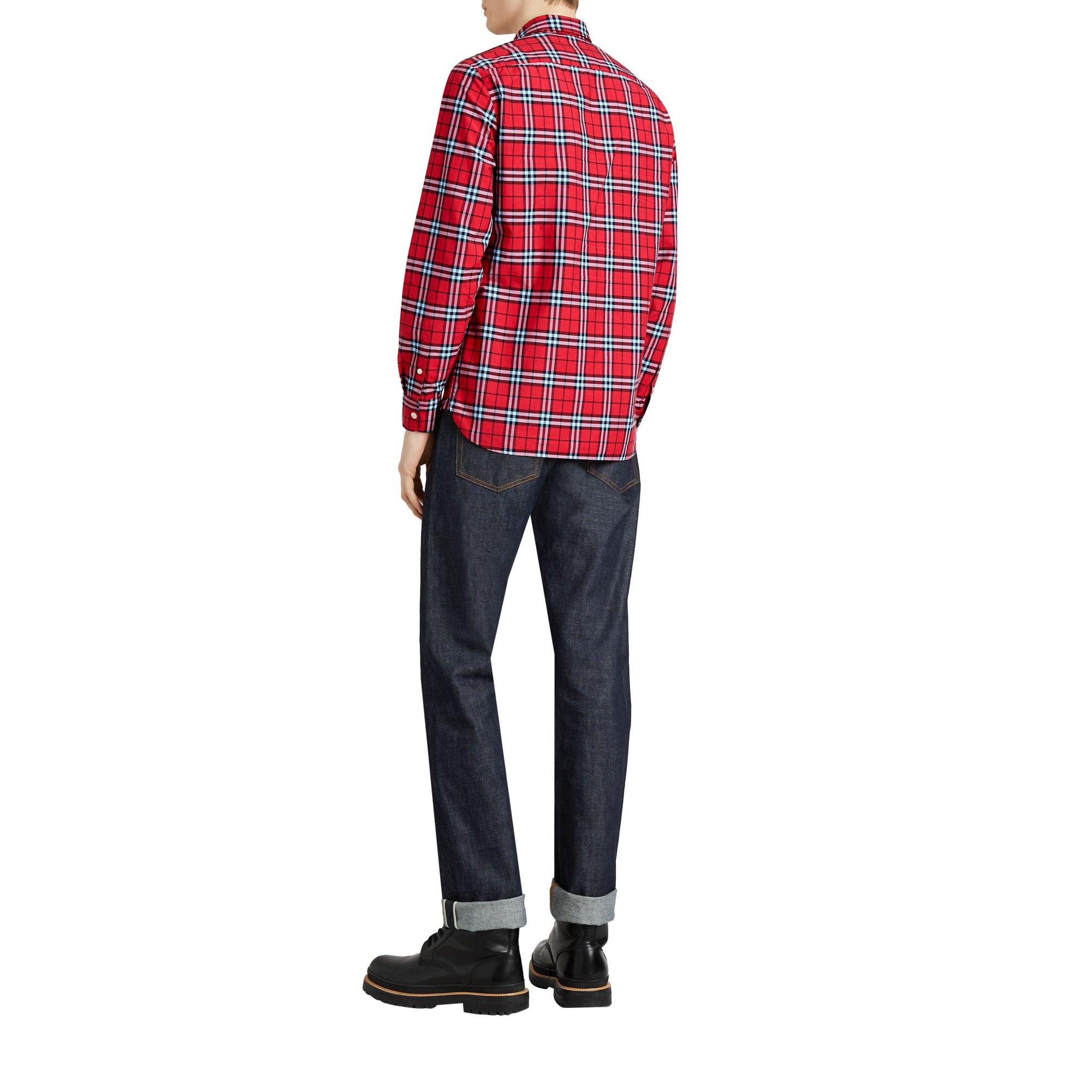 BRIGHT RED IP CHECK Chemise en coton à motif check