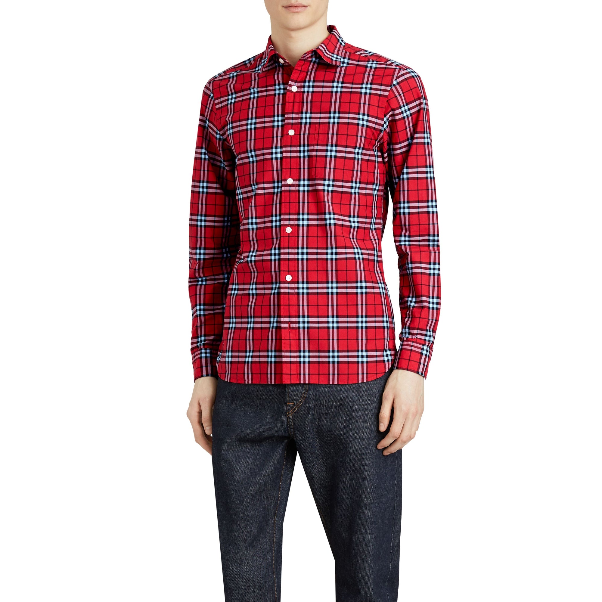 BRIGHT RED IP CHECK Chemise en coton à motif check