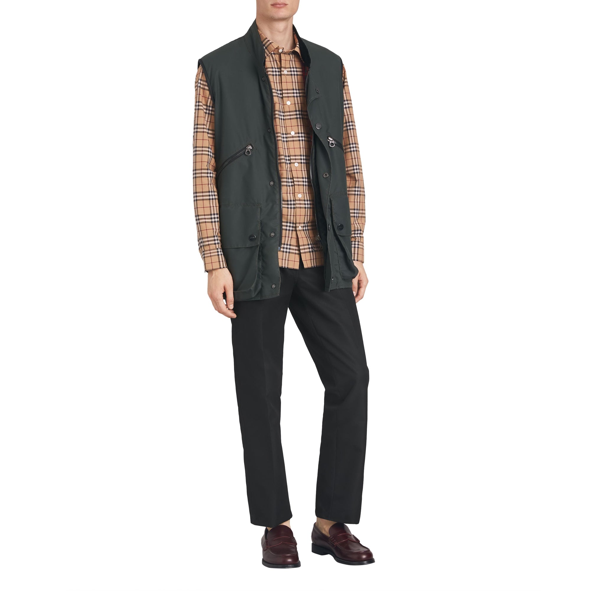 CAMEL IP CHECK Chemise en coton à motif check