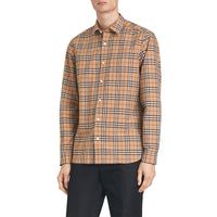 CAMEL IP CHECK Chemise en coton à motif check