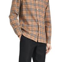 CAMEL IP CHECK Chemise en coton à motif check