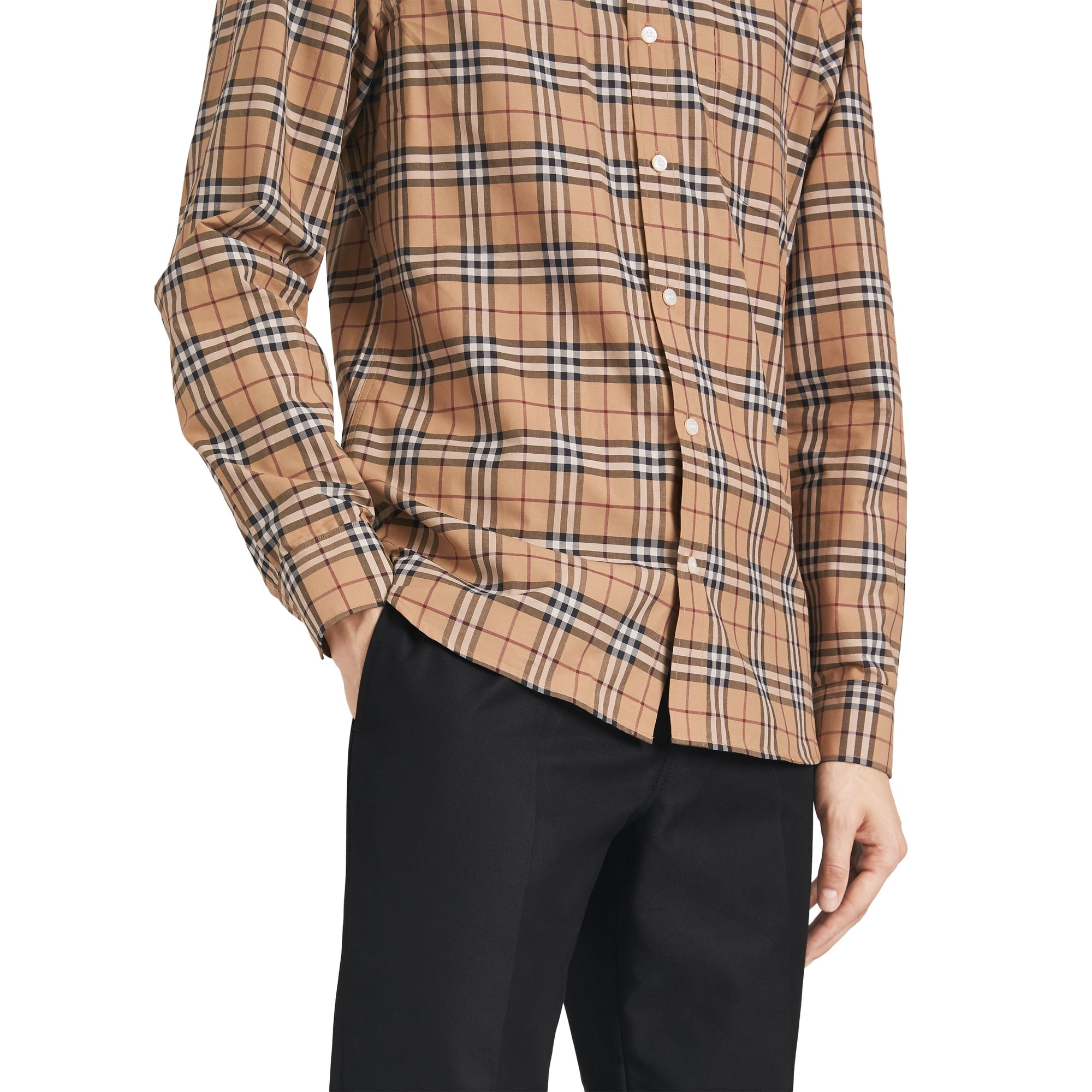 CAMEL IP CHECK Chemise en coton à motif check