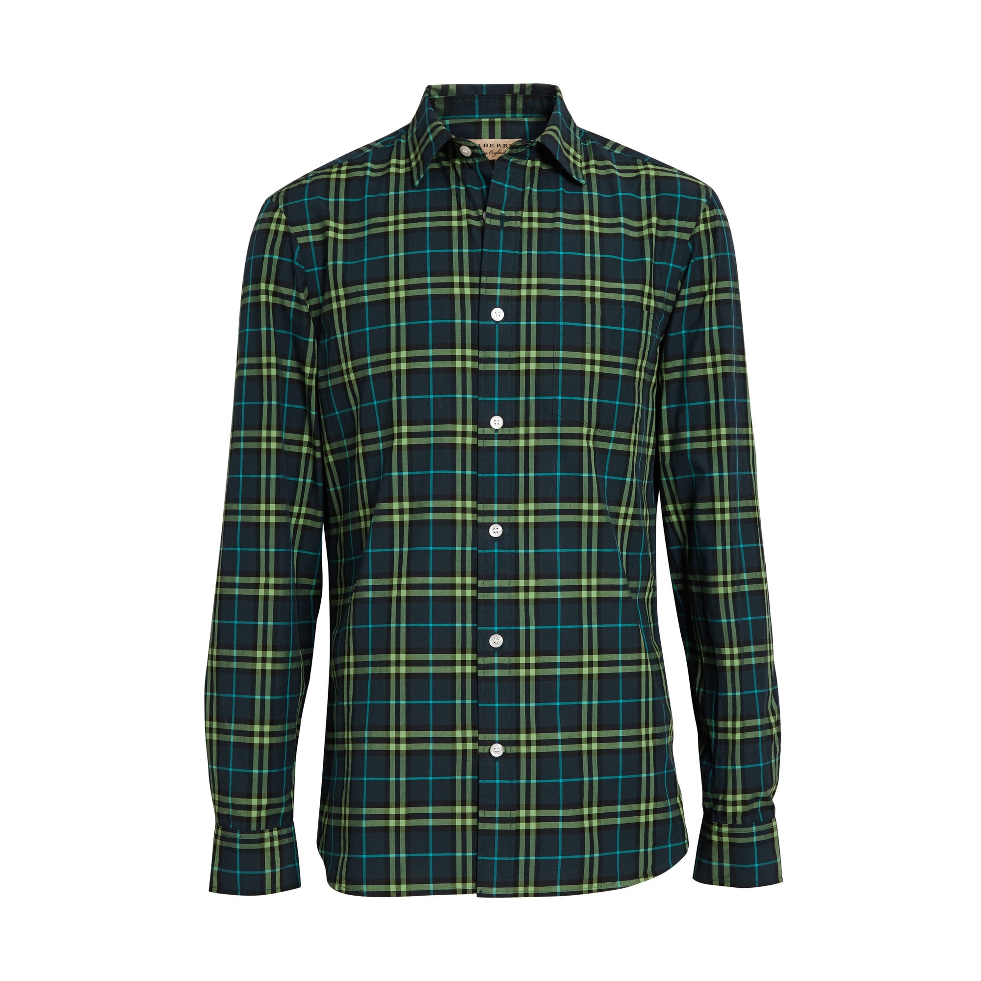 DRK PWTR BLU IP CHK Chemise en coton à motif check