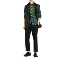 DRK PWTR BLU IP CHK Chemise en coton à motif check