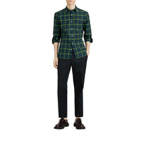 DRK PWTR BLU IP CHK Chemise en coton à motif check