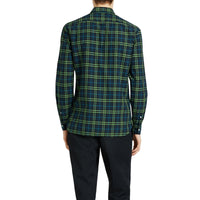 DRK PWTR BLU IP CHK Chemise en coton à motif check
