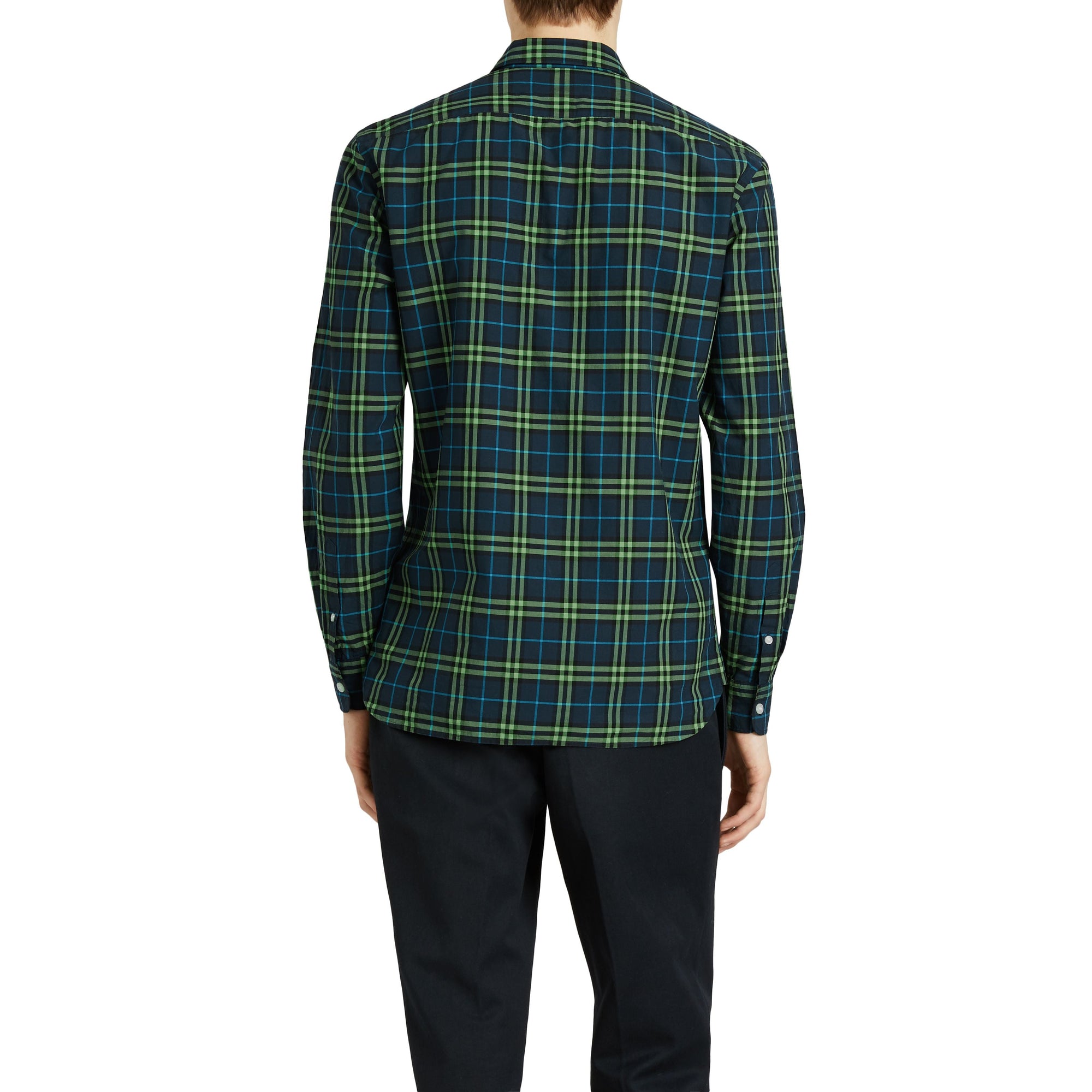 DRK PWTR BLU IP CHK Chemise en coton à motif check