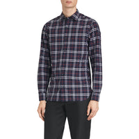 NAVY BLUE IP CHECK Chemise en coton à motif check